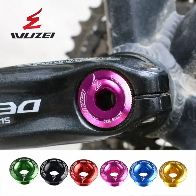 2Pcs MTB Bike Crank Cover Screw Cap M20 Aluminum Bolt Road Bicycle Folding Crankset Dental Plate Accessories | Спорт и развлечения