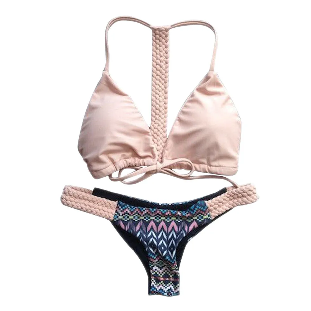 Дропшиппинг 2017 бразильские бикини с открытой спиной пуш ап мягкий бюстгальтер