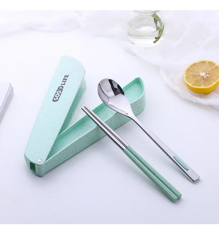 Столовые приборы из нержавеющей стали набор столовых приборов для путешествий