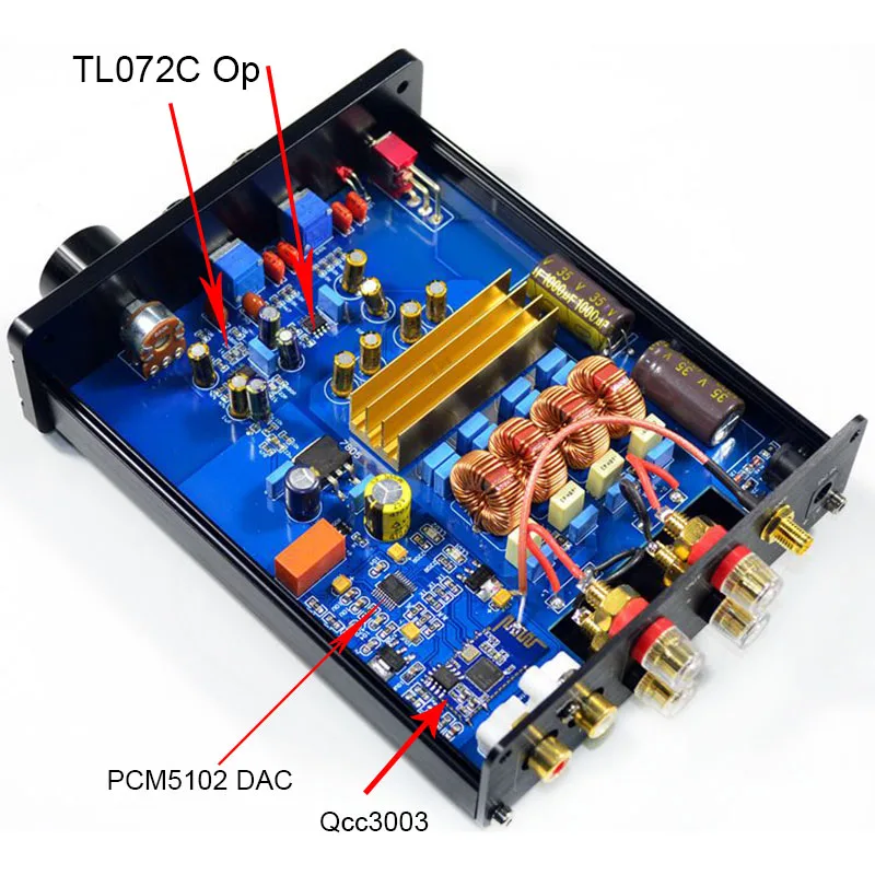 Lusya QCC3003 Bluetooth цифровой усилитель мощности TPA3116 2,0 стерео 100 Вт+ 100 Вт аудио усилитель PCM5102 ЦАП для 4-8 динамиков T0550