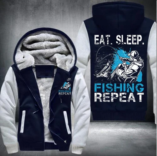 2018 зимняя Толстовка EAT SLEEP Мужская толстовка Лоскутная молния флис спортивный