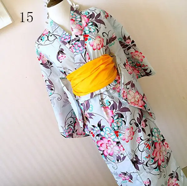 Женское кимоно с цветочным принтом Yukata традиционное японское для косплея 80301|yukata