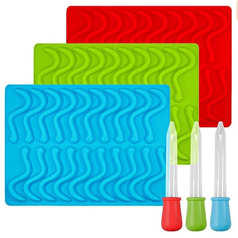 Практичная силиконовая форма в форме дождевого червя для мастики сделай сам