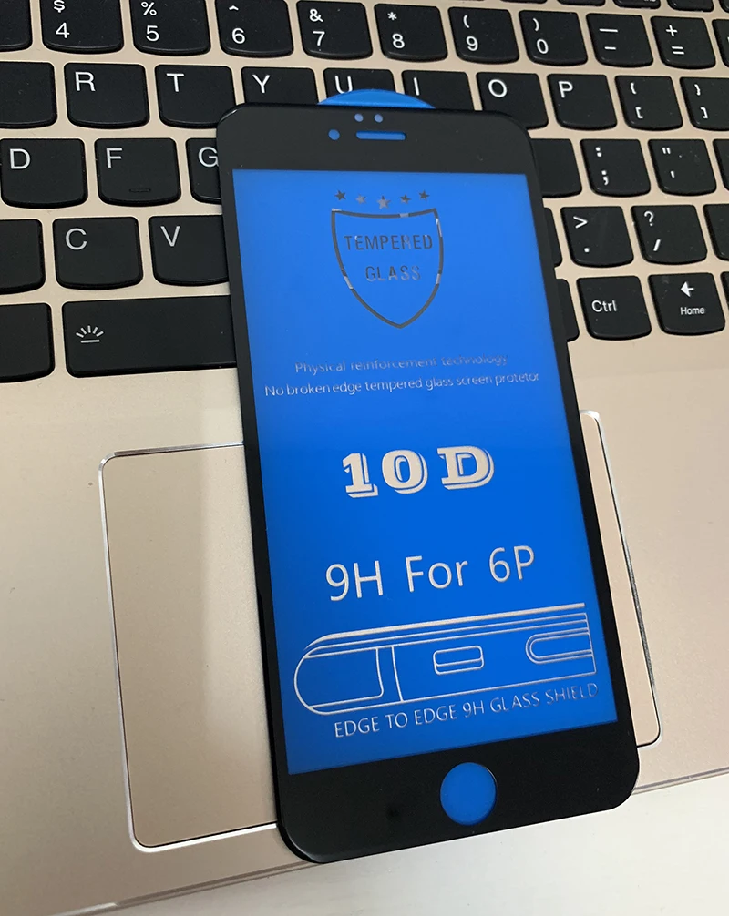 100 шт новая 9H 10D полностью клейкая пленка из закаленного стекла для iPhone 6 7 8 X XR XS Max