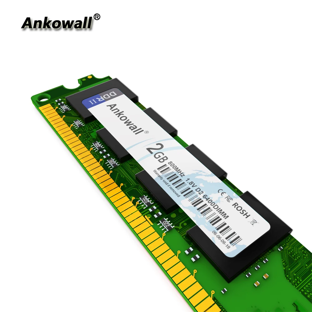 Ankowall новая DDR2 (2 шт x2гб) Ram 2 ГБ 800 МГц PC2 6400U 1 8 в CL6 240Pin non ECC настольная Память