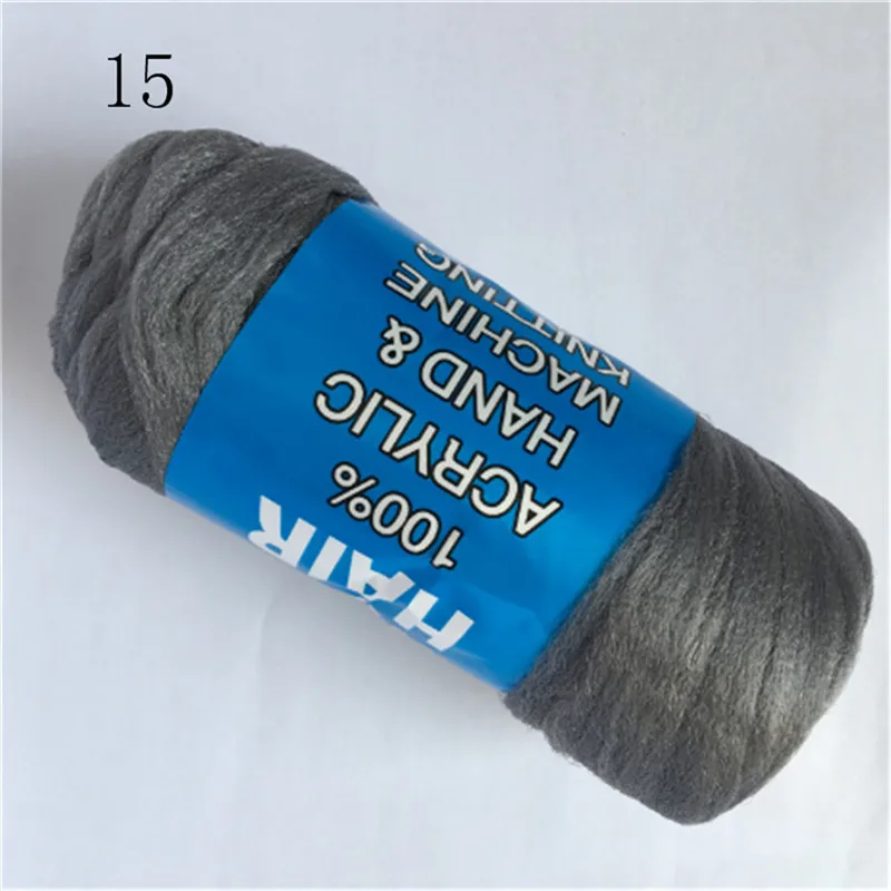 15 1 Катушка 70 г/лот, Бразильская шерстяная пряжа с низкой температурой, огнестойкое синтетическое волокно для плетения волос - Цвет: 15