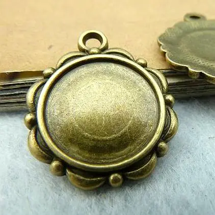 

50pcs 20mm stick 14mm vintage ancient bronze base Wholesale DIY accessories handmade materials