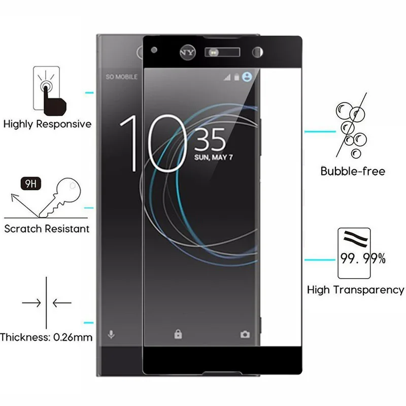 Для Sony Xperia XA1 стекло для XA XA2 Ultra Plus закаленное полная защита экрана Защитная