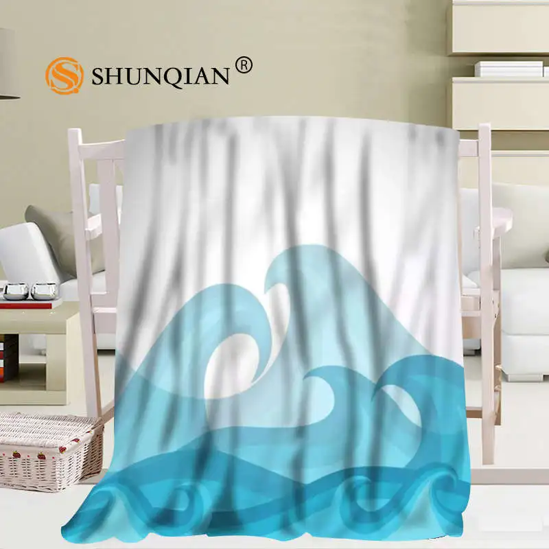 barato Arte Personalizada Dos Desenhos Animados Pintura Ondas Cobertor Macio Diy Imagem Decoração Quarto Tamanho 56x8 0 Polegada, 50x6 0 Polegada, 40x5 0 Polegada A7.10