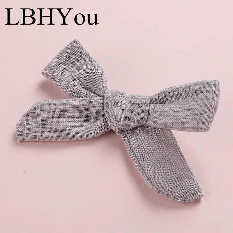 1 шт. Детские волосы для девочек, заколки для рук, хлопковые льняные заколки для девочек, один размер, заколки для волос с бантиком, аксессуары для волос для малышей - Цвет: as show