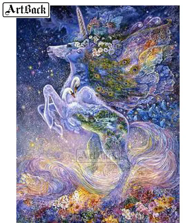 Алмазная 5d картина сделай сам алмазная вышивка с единорогом абстрактный пейзаж
