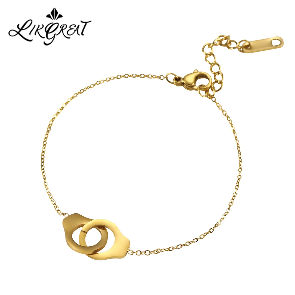 Женский браслет-цепочка LIKGREAT браслет из нержавеющей стали с подвеской на
