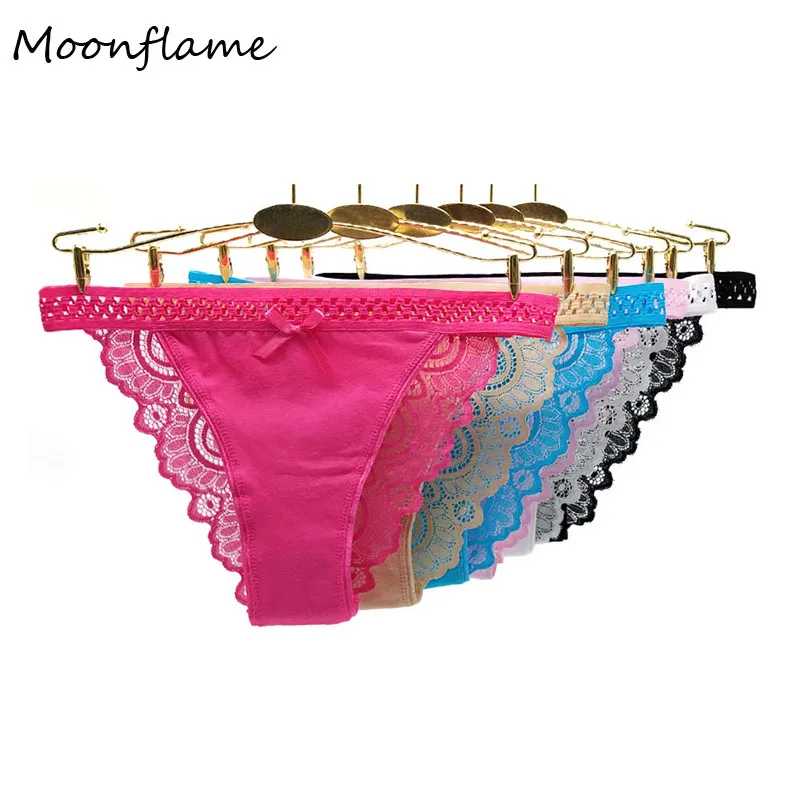 Moonflame 5 шт./лот женские сексуальные кружевные трусики нижнее белье M L XL 89328|Женские