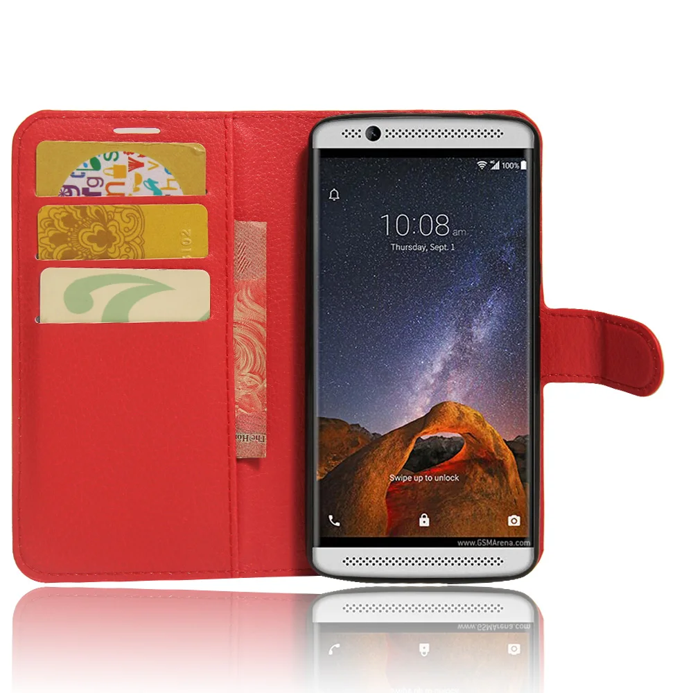 Роскошный футляр для телефона Funda ZTE axon 7 mini Coques с откидной крышкой и подставкой