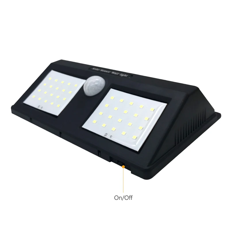 Уличный водонепроницаемый IP65 40LED солнечный светильник, солнечные панели, датчик движения, настенный светильник для крыльца, светильник для сада, забора, двора, ландшафтный светильник
