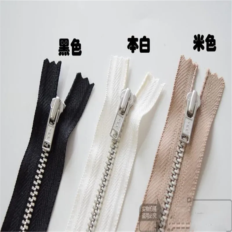 #3 Серебристые алюминиевые металлические зубья закрытая молния планка одежда