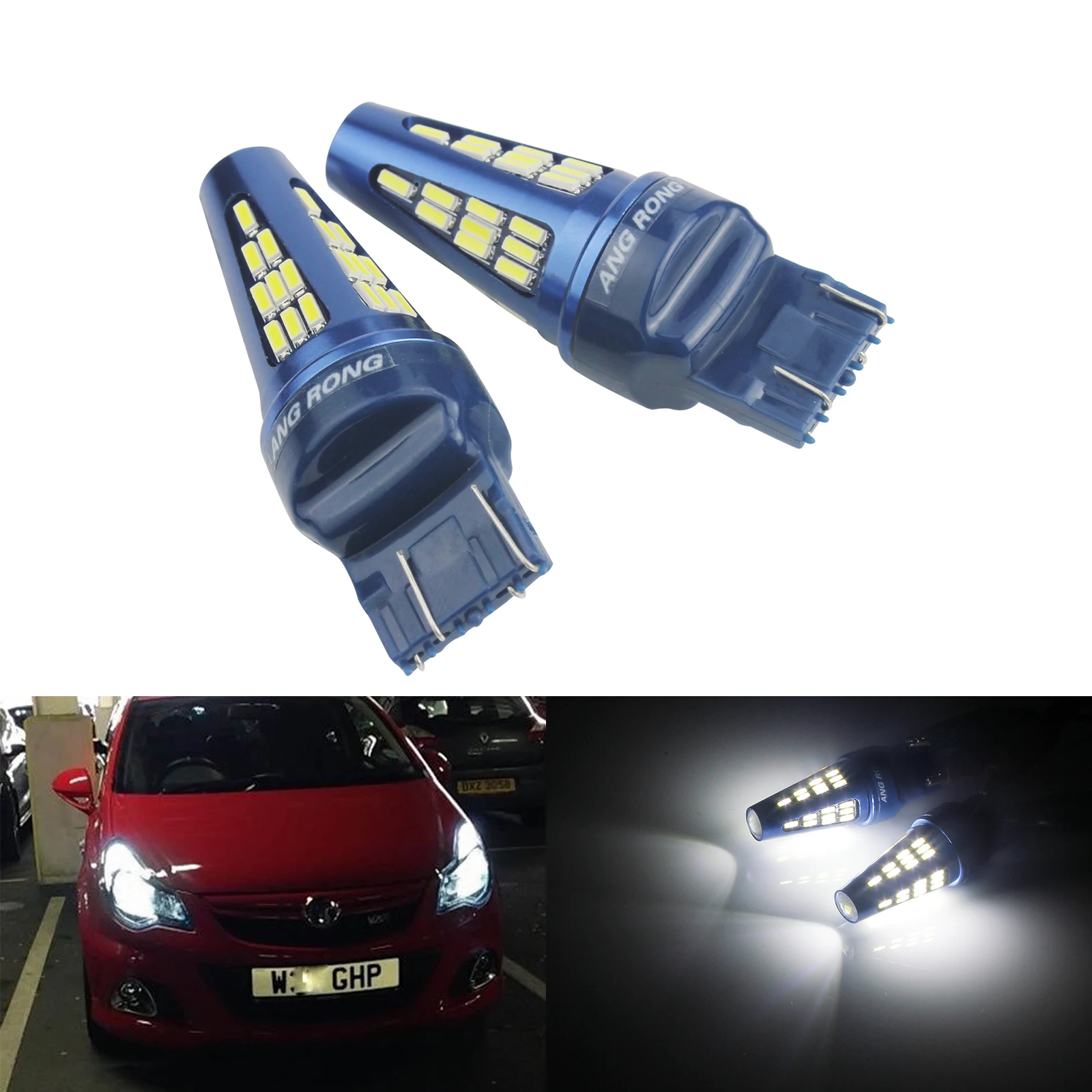ANGRONG 2x7440 580 7443 T20 W21/5 Вт Светодиодная лампа 5 боковой индикатор дневные ходовые огни