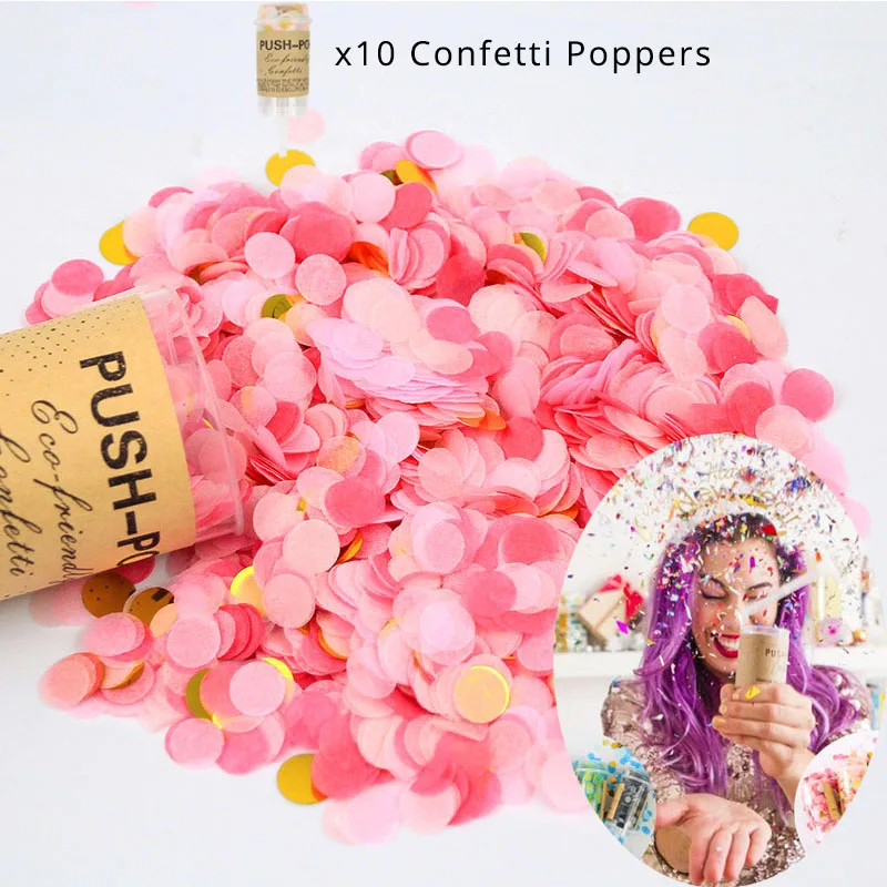 10pc Poppers 2 Cyuan 10 шт Разноцветные пушки-попперы с конфетти для украшения свадьбы, дня рождения, вечеринки, вечеринки, вечерние принадлежности - Цвет: 10pc Poppers 2