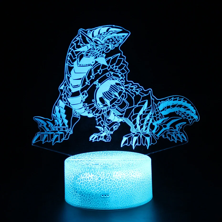 Детские светодиодные лампы игрушки динозавр RGB цвет USB лампа подарки 3d ночник