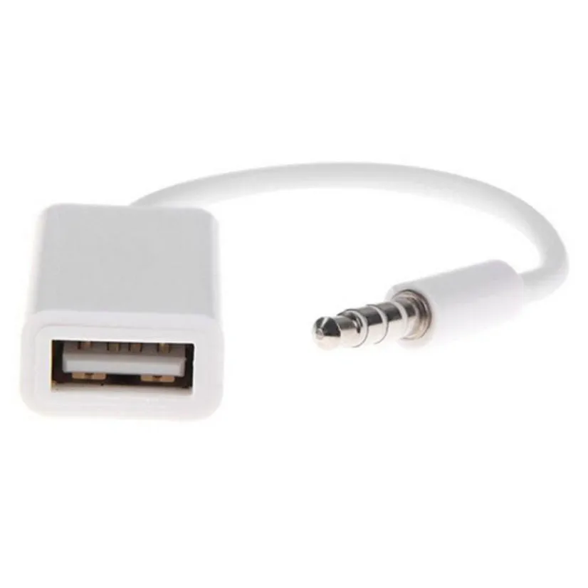 

New 3.5mm Male AUX Audio Plug Jack To USB 2.0 Female Converter Cable Cord Car MP3 MOSUNX Futural Digital Hot Selling F35
