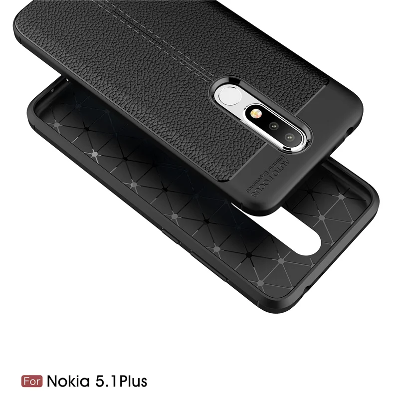 Чехол для телефона Nokia 5 1 Plus роскошный Противоскользящий мягкий силиконовый