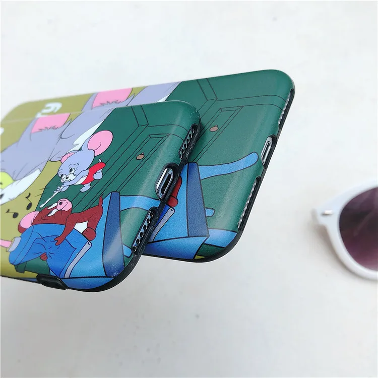 Funny Cartoon Cute Cat Mouse Tom And Jerry Phone Case For iPhone 6 6s Plus 7 8 X 10 Fashion Coque Fundas |