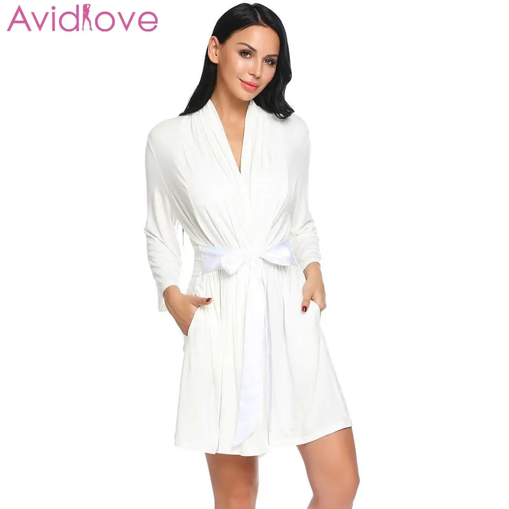 Avidlove Повседневная Женская удобная одежда для сна с обычным передним поясом