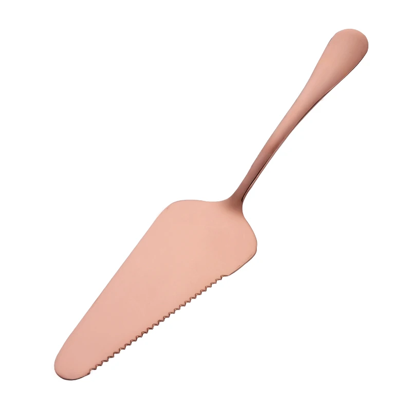 rose gold 9 цветов, 304 нержавеющая сталь, лопатка для торта и пиццы, нож для масла, нож для пирога/пиццы/сыра, десертные столовые приборы, посуда для выпечки, лопатка для торта, инструмент - Цвет: rose gold