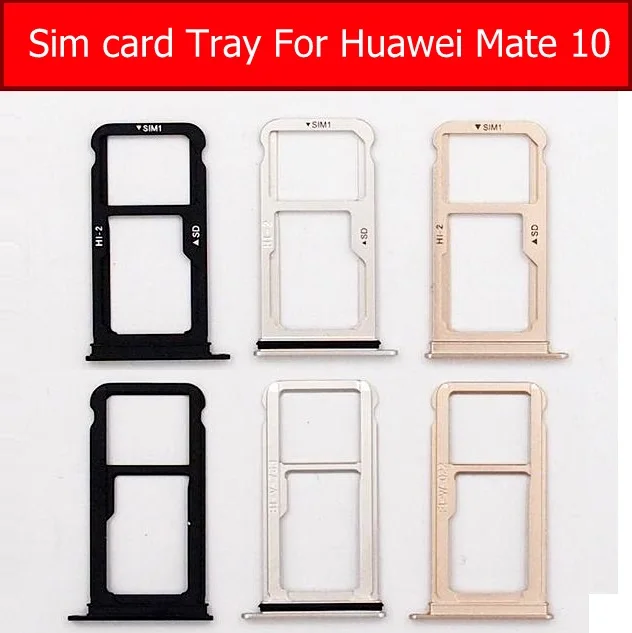 Подлинный держатель для sim карт и памяти Huawei Mate 10 ALP L29 L09 Micro SD SIM слот лоток адаптер