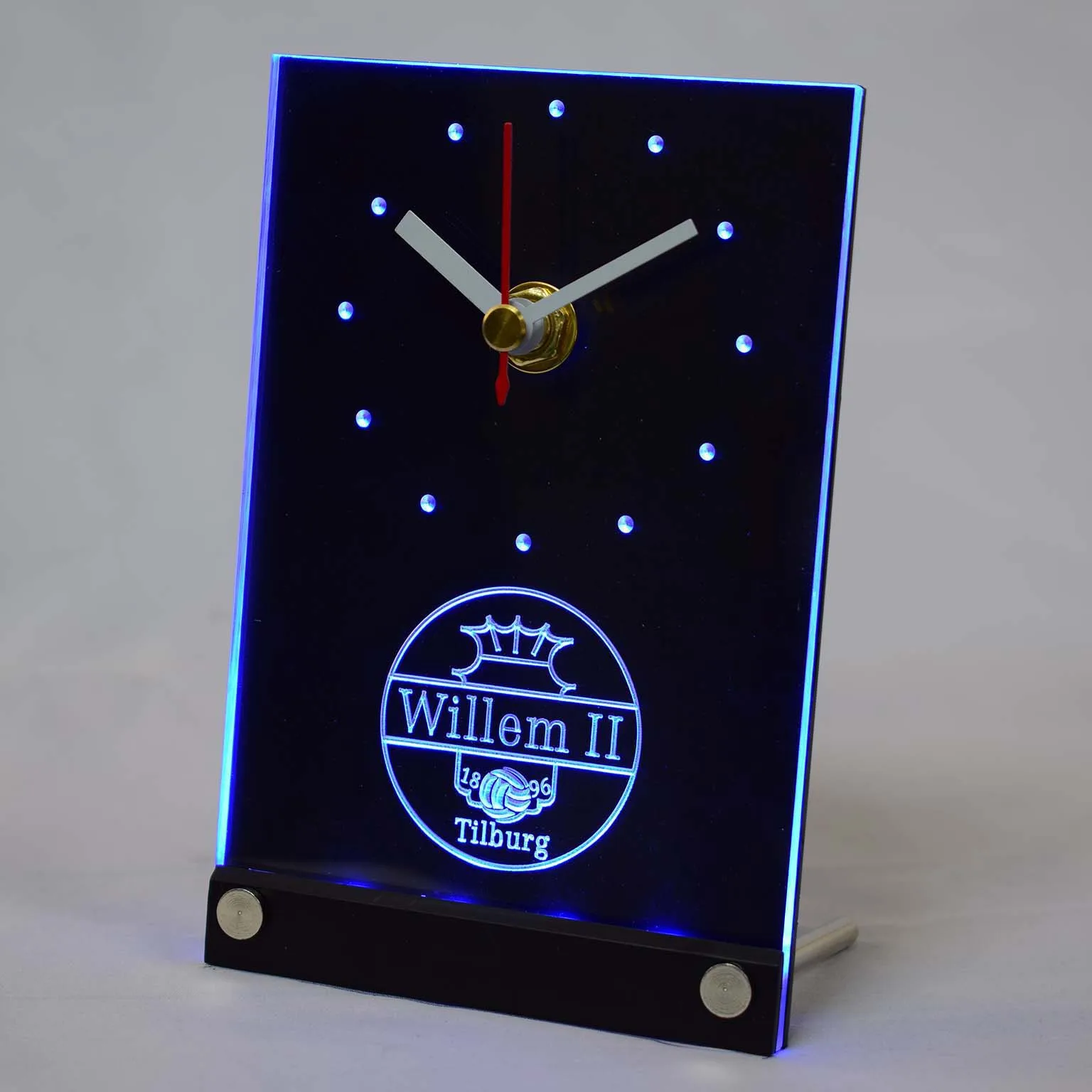 Настольные светодиодные часы tnc1021 Willem II Tilburg Эредивизи футбол 3D|3d led clock|3d clockclock 3d |
