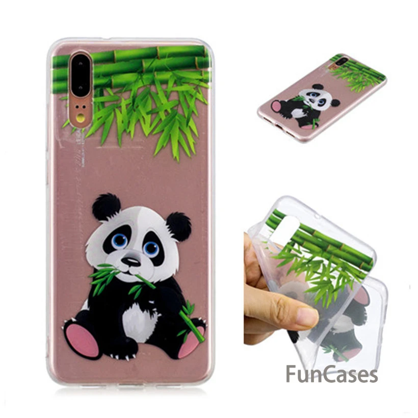 Чехол для huawei P20 Pro силиконовый Lite прозрачный чехол панда мультяшный узор
