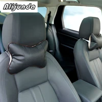 2pcs artificial leather neck headrest breathable car pillow for volvo s40 s60 s80 xc60 xc90 v40 v60 c30 xc70 v70