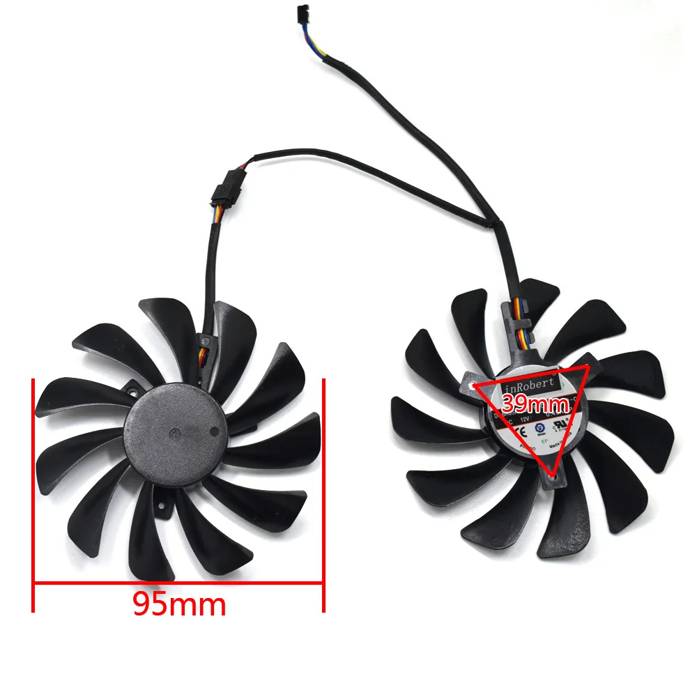 95 мм CF1010U12S FDC10U12S9-C 4pin XFX его RX580 охлаждающий вентилятор GPU заменить для XFX RX570 RX580 RX560D RX 580 8G RX Vega 56