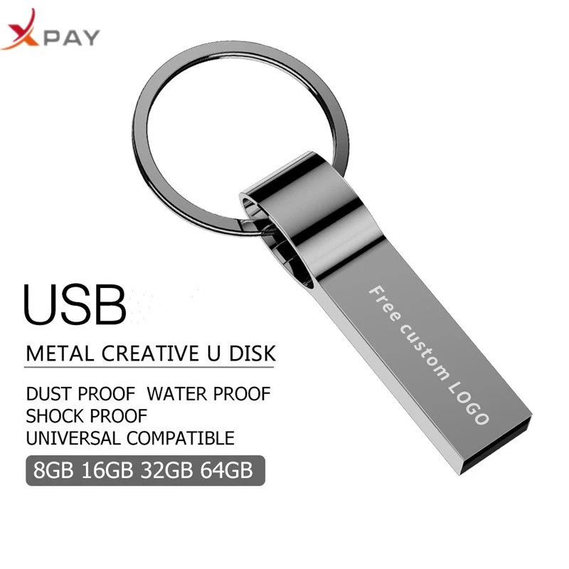 Usb флеш-накопитель, серебристый usb 3,0, металлическая флешка, 128 ГБ, 64 ГБ, 32 ГБ, 16 ГБ, 8 ГБ, 4 Гб, usb карта памяти, брелок, флешка, бесплатный логотип на заказ