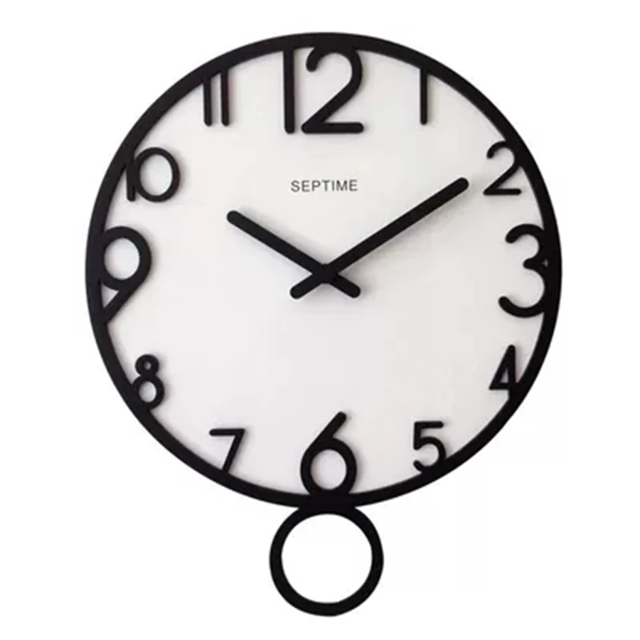 Single Side Wood Art Wall Clock Creative Modern A Watch Living Room Decoration Mute Saat Home AccessoriesB1035 | Дом и сад