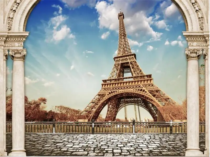 

3d wallpaper custom photo mural non-woven Rome Tower of Paris France decoration painting 3d wall mural wallpaper for walls 3d