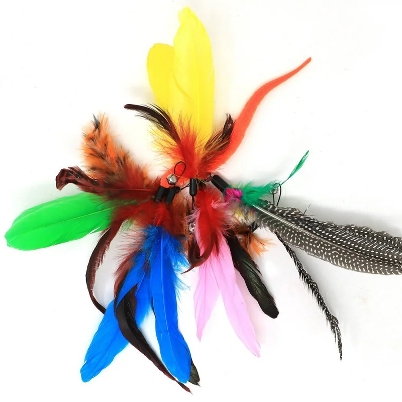 Interactive Toy for Teasing Cats Extensible Fishing Rod Cat Stick Best Gift For Pet Supplies Color Random Gatos | Дом и сад