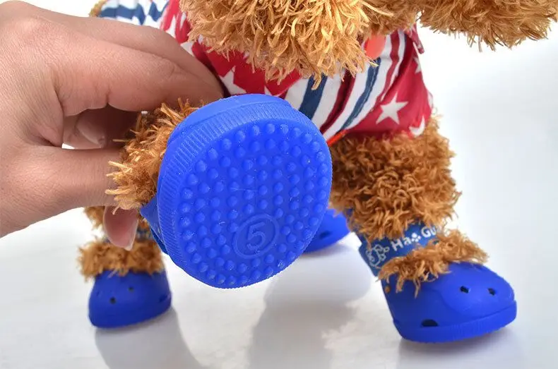 E89 летняя обувь для собак модная домашних животных ботинки 4 шт./компл. | Дом и сад