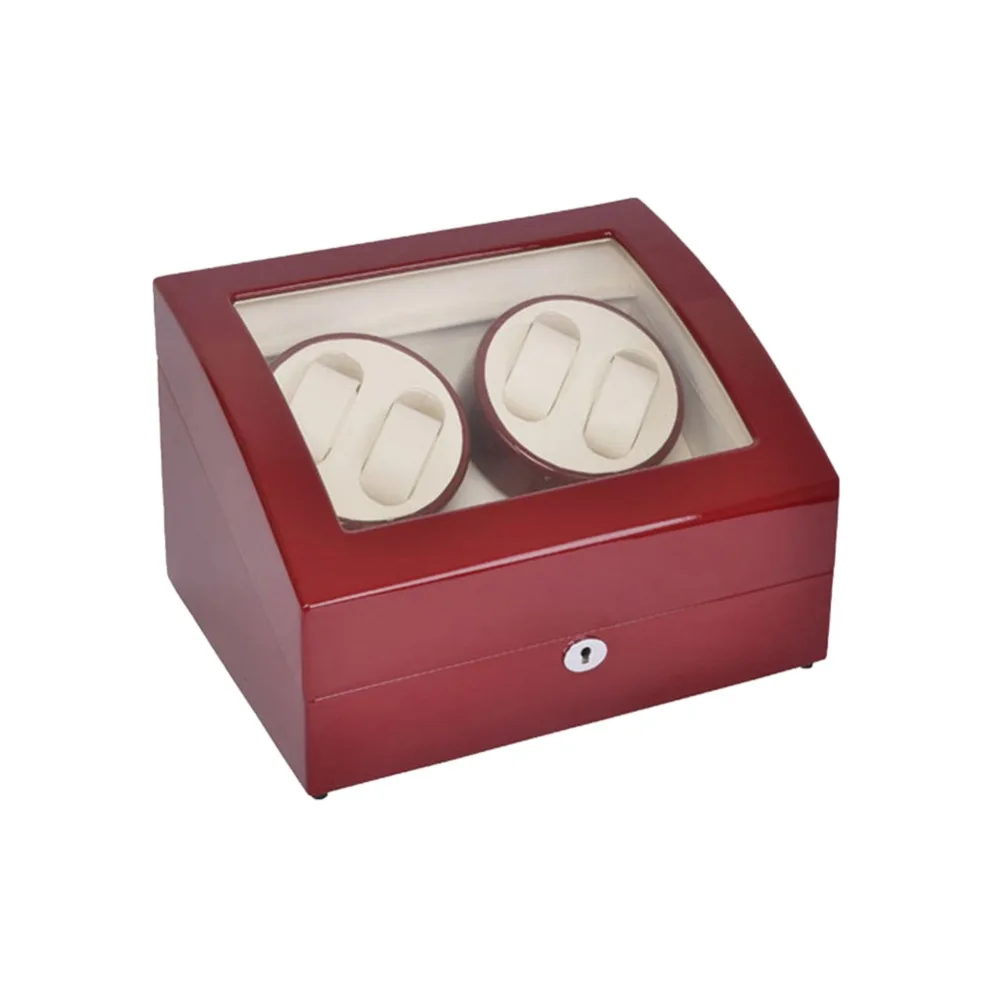 

Watch Winder ,LT Wooden Automatic Rotation 4+6 Watch Winder Storage Case Display Box (Outside is red and inside is white)