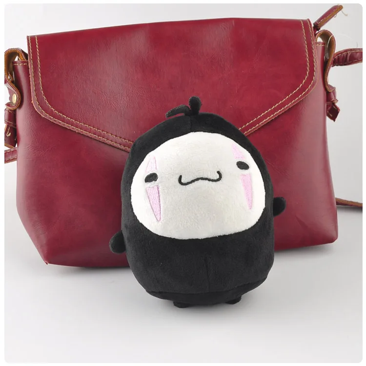 12 см аниме Тоторо Унесенные спиралью Kawaii Мягкие без лица мужские сумки кулон плюшевый брелок мультфильм Карманный портмоне для монет подарок