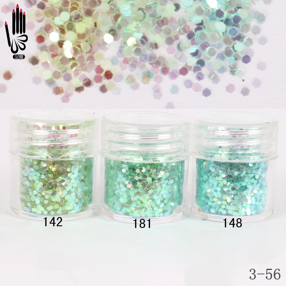 1 банка/коробка 10 мл 3 светильник ких мятно зеленого цвета блестки для ногтей