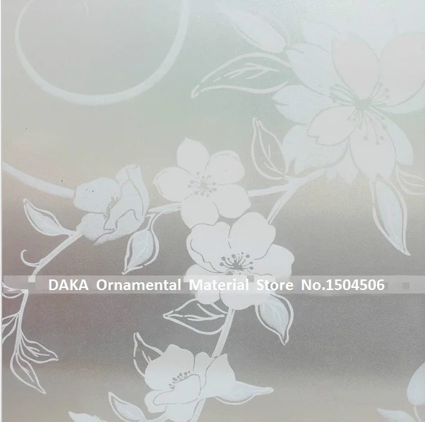 Пленка для стекла стеклянные наклейки белый цветок ПВХ самоклеящаяся матовая