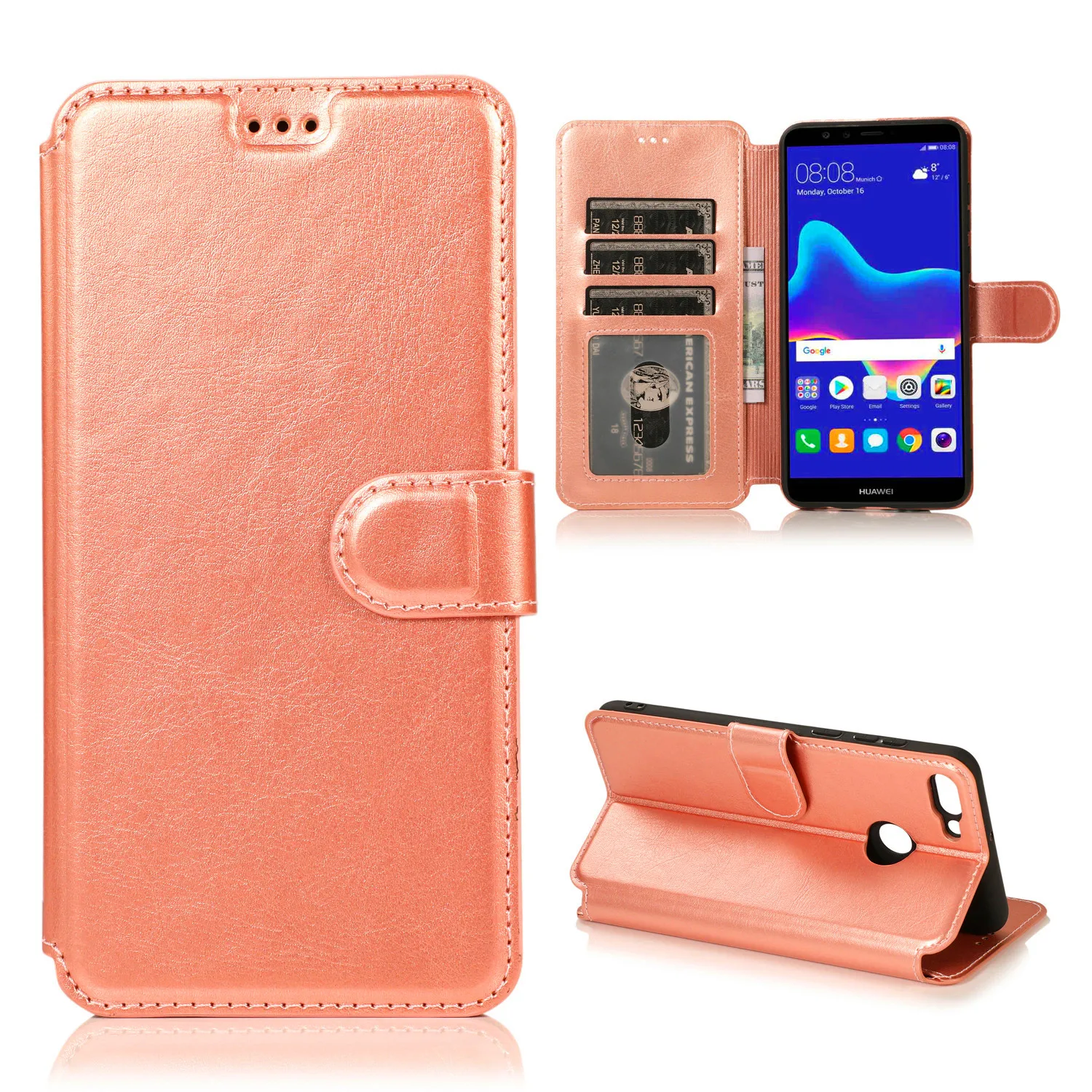 Кожаный бумажник чехол для телефона для huawei Y5 Y9 8X 8C чехол для huawei Y5 Y6 Y7 Y9 чехол со слотами для карт чехол в деловом стиле Funda