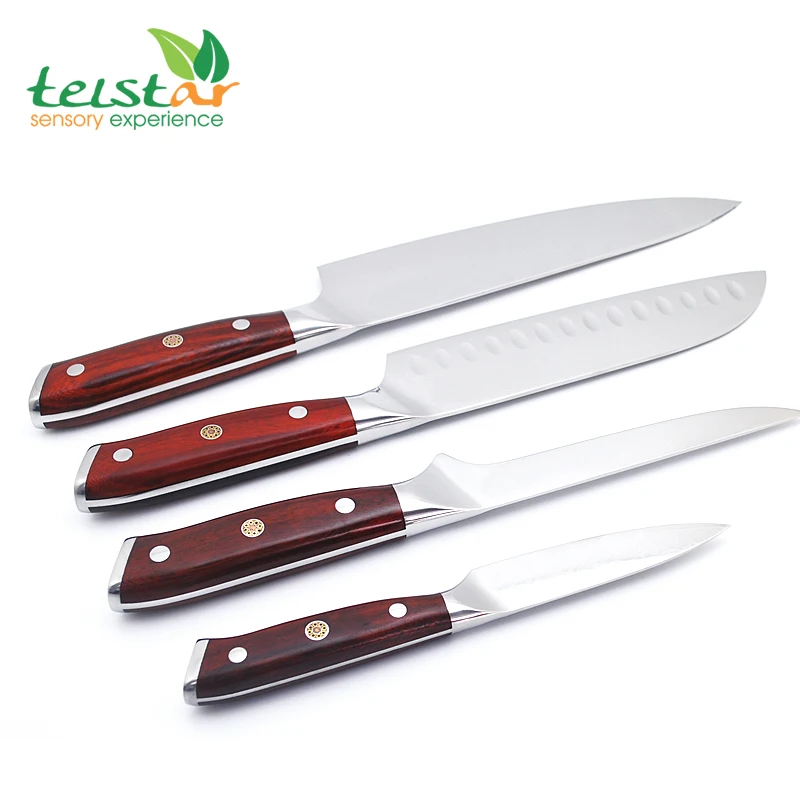 4Pcs Kitchen Knives Set 67 layer Japanese VG10 Damascus Steel Chef Cleaver Santoku Utility Paring Knife rosewood Handle | Дом и сад