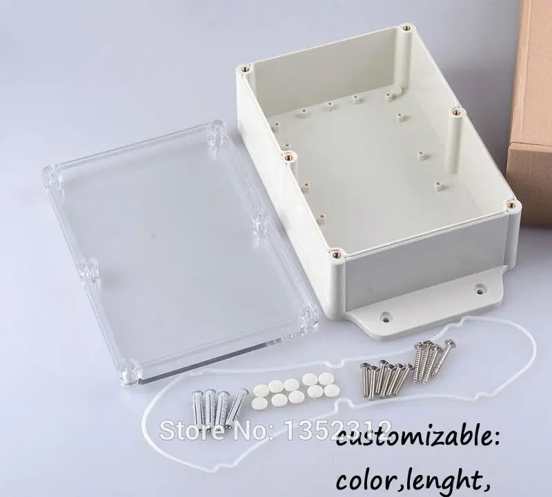 

3 pcs/lot 260*143*78mm plastic enclosure ip68 weatherproof instrument box electronic box DIY waterproof junction box control box