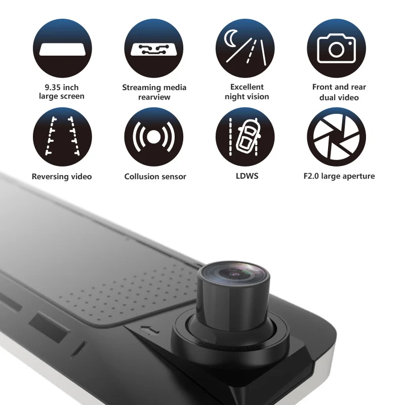 JADO Stream зеркало заднего вида Dvr dash cam era avtoregistrator 10 ips сенсорный экран Full HD 1080 P