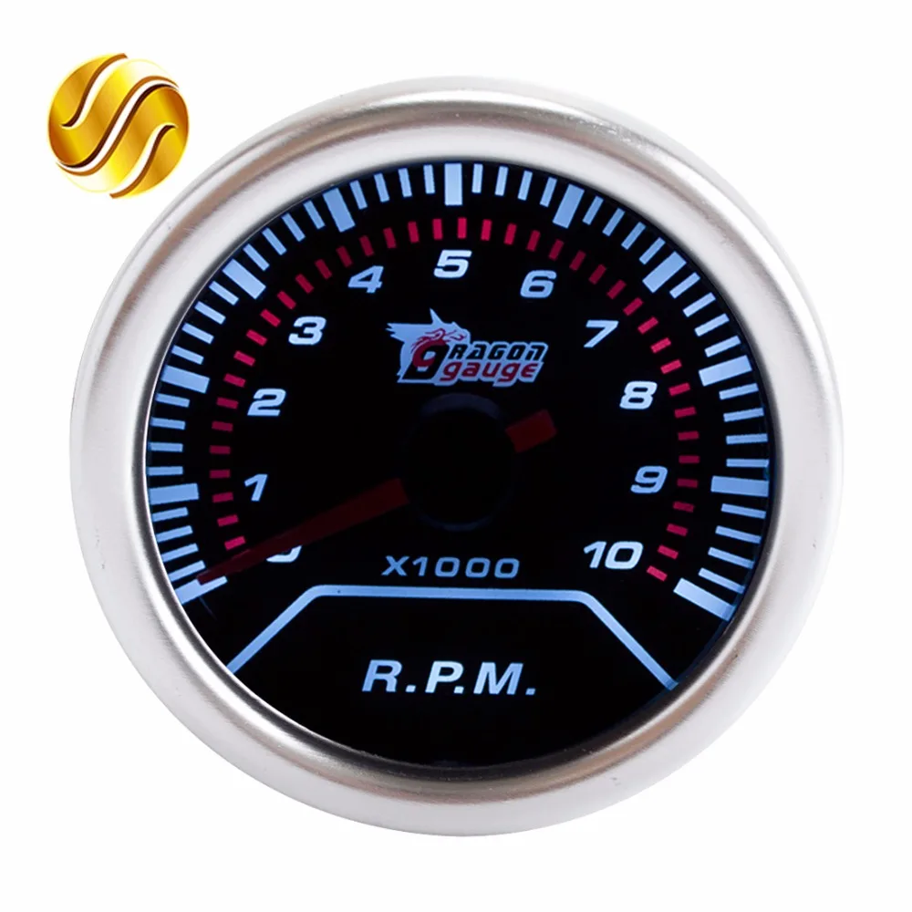 Тахометр с драконом автомобильный манометр 2 дюйма 52 мм 0 ~ 10000 об./мин тахометр