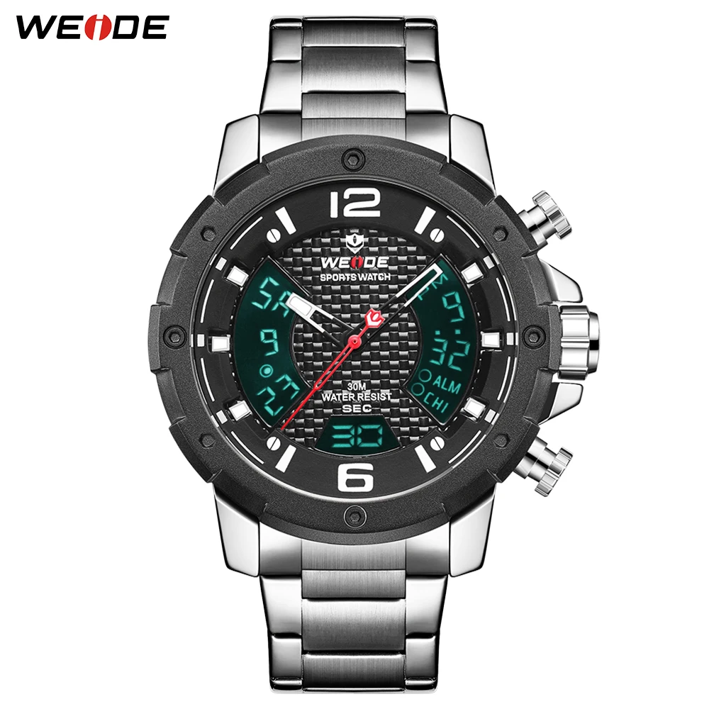 WEIDE, мужские спортивные часы, металлический ремешок, браслет, Автоматическая Дата, кварцевые, для мужчин, t, аналоговые, мужские часы, наручные часы, uomo, Relogio Masculino