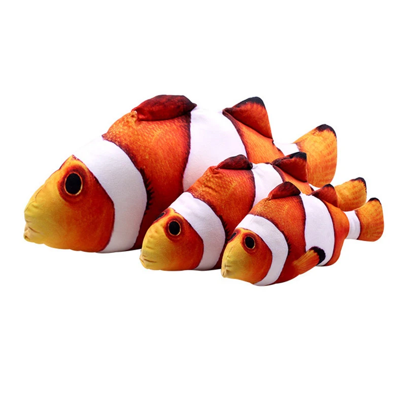 Спящий Кот игрушка рыба кошачья мята 3d имитация морская рыбалка мягкая набивная