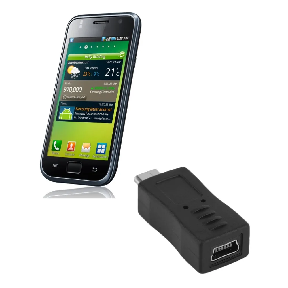 Универсальный мини USB адаптер гнездо к микро штекер конвертер